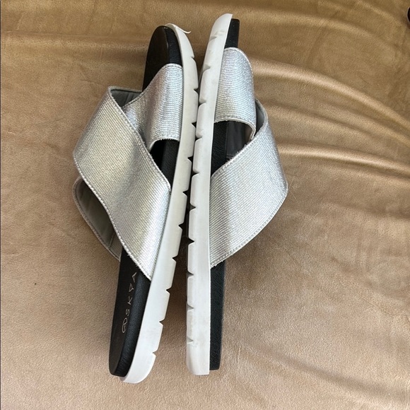 Silver Slide Sandals - Picture 4 of 4